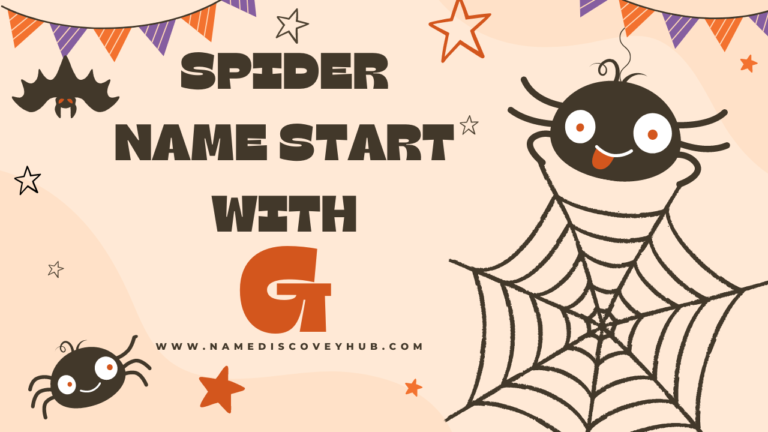 Spider Names that Start with G